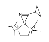 [(1,2-bis(diisopropylphosphino)ethane)Ni(η2-cyclopropyl cyanide)]结构式