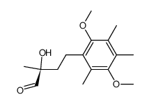 (S)-4-(2,5 -dimethoxy-3,4,6-trimethylphenyl)-2-hydroxy-2-methylbutanal Structure
