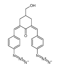 2,6-bis[(4-azidophenyl)methylidene]-4-(hydroxymethyl)cyclohexan-1-one Structure