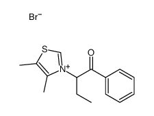 2-(4,5-dimethyl-1,3-thiazol-3-ium-3-yl)-1-phenylbutan-1-one,bromide Structure