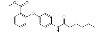 Benzoic acid, 2-[4-[(1-oxohexyl)amino]phenoxy]-, methyl ester结构式