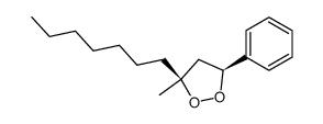 (3S,5S)-3-heptyl-3-methyl-5-phenyl-1,2-dioxolane结构式
