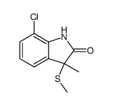 7-chloro-3-methyl-3-(methylthio)indolin-2-one结构式