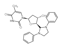 5'-deoxy-5'-(1,3-diphenyl-2-imidazolidinyl)thymidine结构式