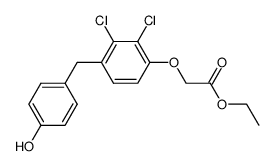 ethyl <2,3-dichloro-4-(4-hydroxybenzyl)phenoxy>acetate Structure
