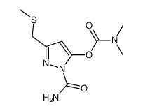 N,N-dimethyl O-(1-carbamoyl-3-methylthiomethyl-pyrazol-5-yl) carbamate Structure