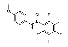 N-[chloro-(2,3,4,5,6-pentafluorophenyl)boranyl]-4-methoxyaniline结构式