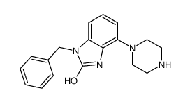 3-benzyl-7-piperazin-1-yl-1H-benzimidazol-2-one结构式