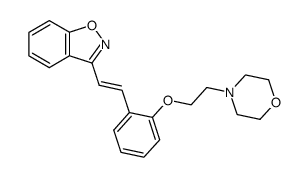 3-{(E)-2-[2-(2-Morpholin-4-yl-ethoxy)-phenyl]-vinyl}-benzo[d]isoxazole结构式