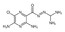 3,5-diamino-6-chloro-N-(diaminomethylimino)pyrazine-2-carboxamide结构式