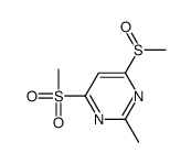 2-methyl-4-methylsulfinyl-6-methylsulfonylpyrimidine结构式