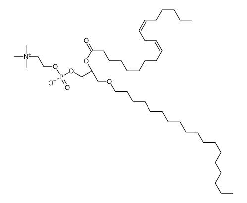 [(2R)-2-[(9Z,12Z)-octadeca-9,12-dienoyl]oxy-3-octadecoxypropyl] 2-(trimethylazaniumyl)ethyl phosphate结构式