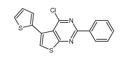 4-chloro-2-phenyl-5-thiophen-2-yl-thieno[2,3-d]pyrimidine结构式
