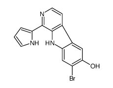 7-bromo-1-(1H-pyrrol-2-yl)-9H-pyrido[3,4-b]indol-6-ol结构式