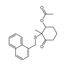 [2-methyl-2-(naphthalen-1-ylmethylsulfanyl)-3-oxocyclohexyl] acetate Structure