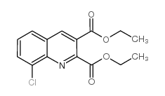 8-CHLOROQUINOLINE-2,3-DICARBOXYLIC ACID DIETHYL ESTER structure