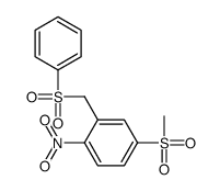 2-(benzenesulfonylmethyl)-4-methylsulfonyl-1-nitrobenzene结构式