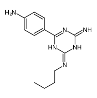 6-(4-aminophenyl)-2-N-butyl-1,3,5-triazine-2,4-diamine结构式