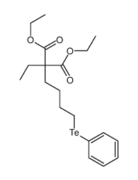 diethyl 2-ethyl-2-(4-phenyltellanylbutyl)propanedioate Structure