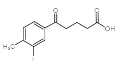 5-(3-FLUORO-4-METHYLPHENYL)-5-OXOVALERIC ACID结构式