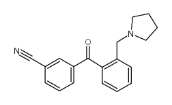 3'-CYANO-2-PYRROLIDINOMETHYL BENZOPHENONE结构式