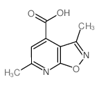 3,6-二甲基-异噁唑并[5,4-b]吡啶-4-羧酸结构式