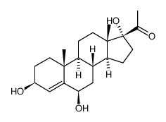 3β,6β,17-trihydroxy-pregn-4-en-20-one Structure