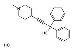 3-(1-methylpiperidin-4-yl)-1,1-diphenylprop-2-yn-1-ol,hydrochloride结构式