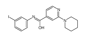 N-(3-iodophenyl)-2-piperidin-1-ylpyridine-4-carboxamide Structure