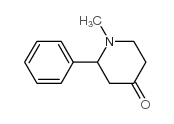 1-甲基-2-苯基哌啶-4-酮结构式