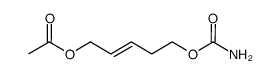 acetic acid (E)-5-carbamoyloxy-pent-2-enyl ester Structure
