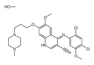 4-(2,4-dichloro-5-methoxyanilino)-6-methoxy-7-[3-(4-methylpiperazin-1-yl)propoxy]quinoline-3-carbonitrile,methanol Structure