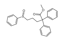 methyl 2,2-diphenyl-5-(phenylsulfinyl)pentanoate结构式
