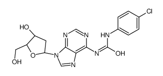 1-(4-chlorophenyl)-3-[9-[(2R,4S,5R)-4-hydroxy-5-(hydroxymethyl)oxolan-2-yl]purin-6-yl]urea结构式