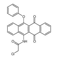 N-chloroacetyl-6-amino-11-phenoxy-5,12-naphthacenequinone结构式