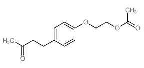 2-[4-(3-oxobutyl)phenoxy]ethyl acetate structure