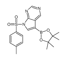 5-(4,4,5,5-Tetramethyl-1,3,2-dioxaborolan-2-yl)-7-tosyl-7H-pyrrolo[2,3-d]pyrimidine picture