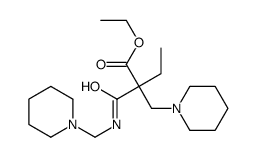 ethyl 2-(piperidin-1-ylmethyl)-2-(piperidin-1-ylmethylcarbamoyl)butanoate Structure