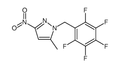 1H-Pyrazole, 5-methyl-3-nitro-1-[(2,3,4,5,6-pentafluorophenyl)methyl] Structure