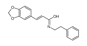 3-(1,3-benzodioxol-5-yl)-N-(2-phenylethyl)prop-2-enamide结构式