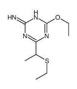 4-ethoxy-6-(1-ethylsulfanylethyl)-1,3,5-triazin-2-amine结构式