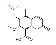 2-Methoxy-3-acetoxy-7-oxo-4-methyl-cis-1,2,3,4,7,8,9,10-octahydro-naphthalin-carbonsaeure结构式