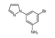 3-bromo-5-(1H-pyrazol-1-yl)aniline结构式
