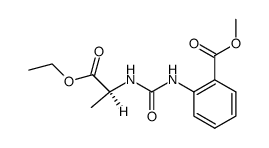 2-[3-((S)-1-Ethoxycarbonyl-ethyl)-ureido]-benzoic acid methyl ester结构式