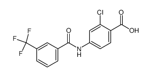 4-(3-(trifluoromethyl)benzamido)-2-chlorobenzoic acid结构式