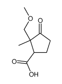 2-methoxymethyl-2-methyl-3-oxo-cyclopentanecarboxylic acid Structure