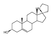 3β-Hydroxy-androst-5-en-17-spiro-2'-pyrrolidin-(17β-N) Structure
