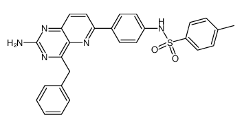 4-benzyl-6-(4-(toluene-4-sulfonamido)phenyl)pyrido[3,2-d]pyrimidin-2-ylamine Structure