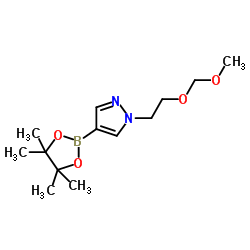 1-[2-(METHOXYMETHOXY)ETHYL]-4-(4,4,5,5-TETRAMETHYL-1,3,2-DIOXABOROLAN-2-YL)-1H-PYRAZOLE Structure