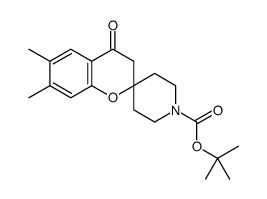 tert-butyl 6,7-dimethyl-4- oxo-3,4-dihydro-1η-spiro[chroMene-2,4'-piperidine]-1'-carboxylate结构式